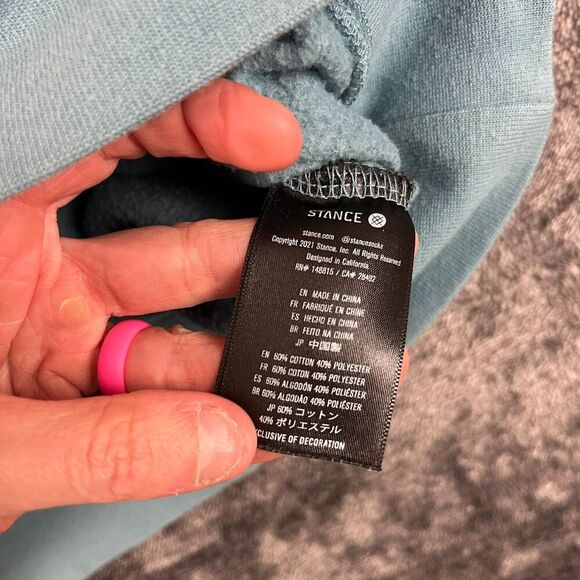 Stance Mercury Hoodie Tie Dye Sweatshirt Men's L Blue Fleece Lined Pullover - Picture 5 of 13